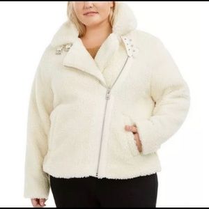 Levi's Plus Size Sherpa Asymmetrical Moto Jacket